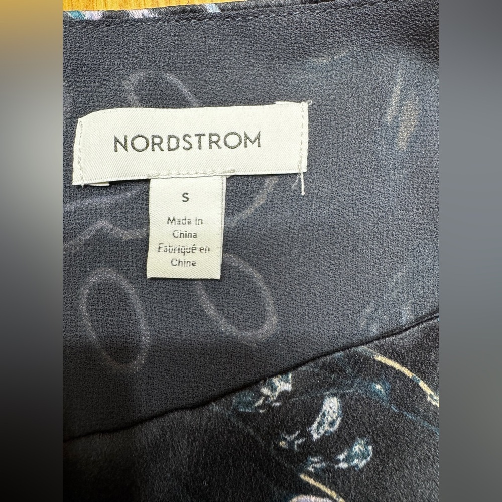 Nordstrom .Navy Floral Midi Dress - Picture 8 of 10